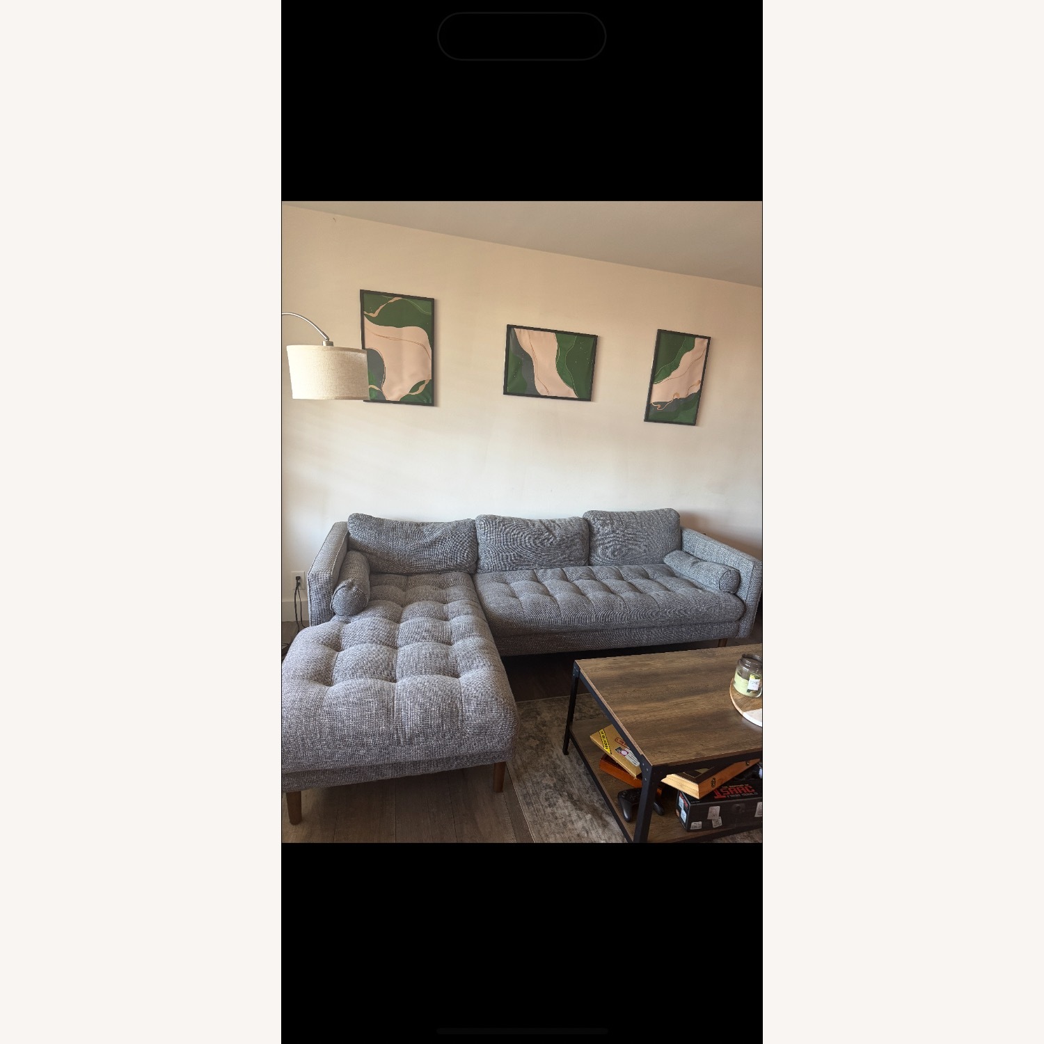 Castlery Madison Dark Gray Fabric Madison Chaise Sectional - image-3