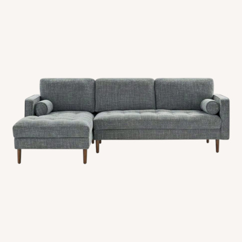 Used Castlery Madison Dark Gray Fabric Madison Chaise Sectional for sale on AptDeco