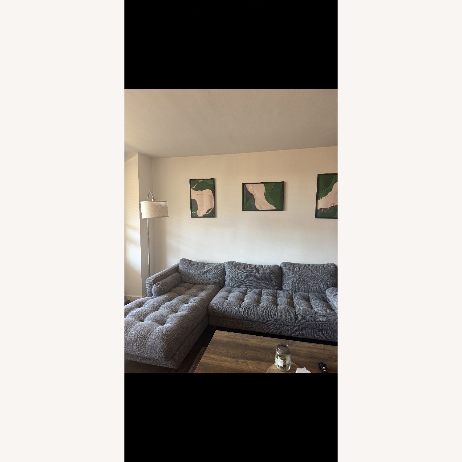 Castlery Madison Dark Gray Fabric Madison Chaise Sectional - image-2