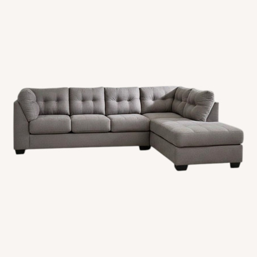Used Light Gray Fabric 2 Piece Sectional for sale on AptDeco
