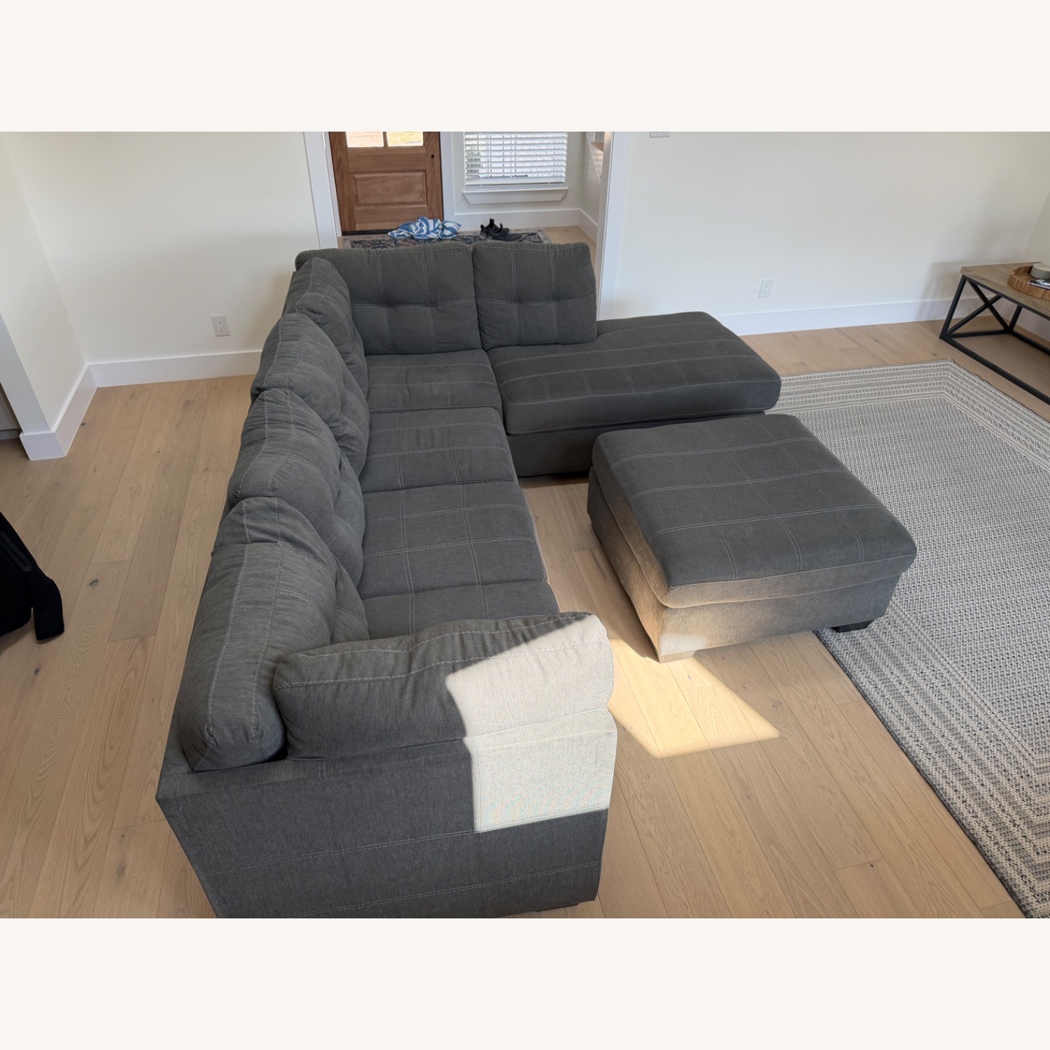 Light Gray Fabric 2 Piece Sectional - image-4