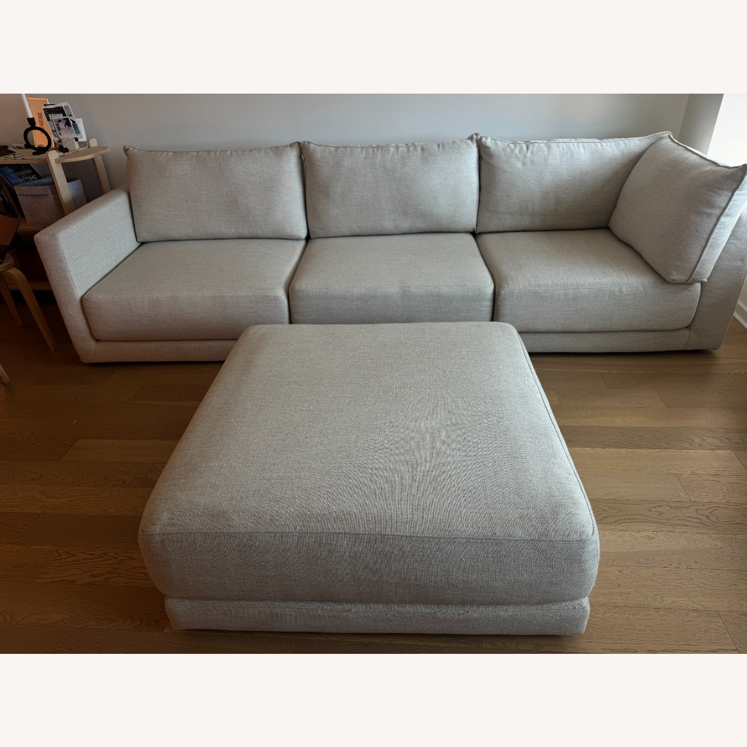 West Elm Melbourne Natural Fabric 3+ Piece Sectional - image-2