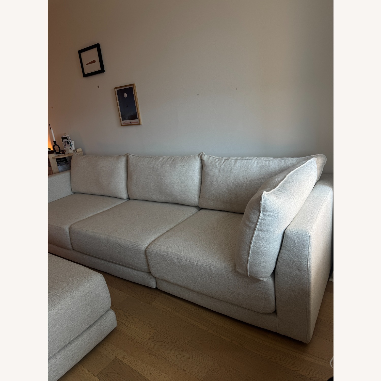 West Elm Melbourne Natural Fabric 3+ Piece Sectional - image-3