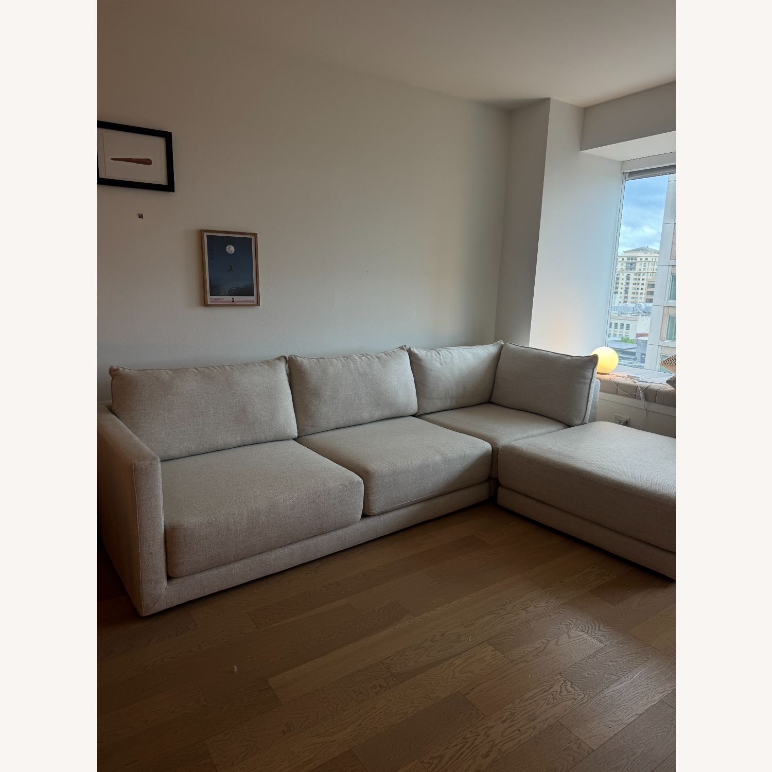 West Elm Melbourne Natural Fabric 3+ Piece Sectional - image-1