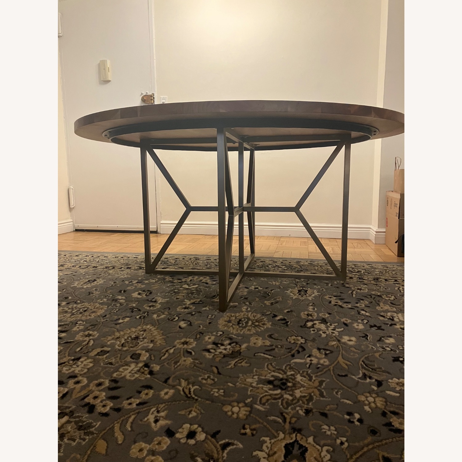 Crate & Barrel Hayes 60" Round Acacia Dining Table - image-2