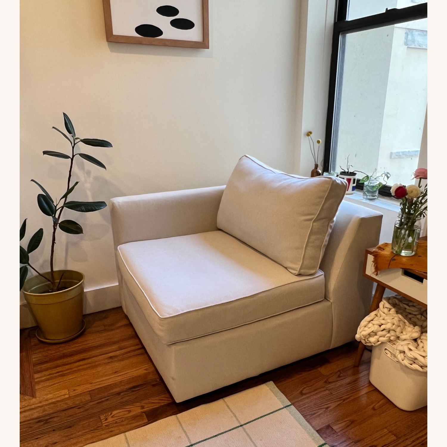 West Elm Harris White Loveseat - image-2