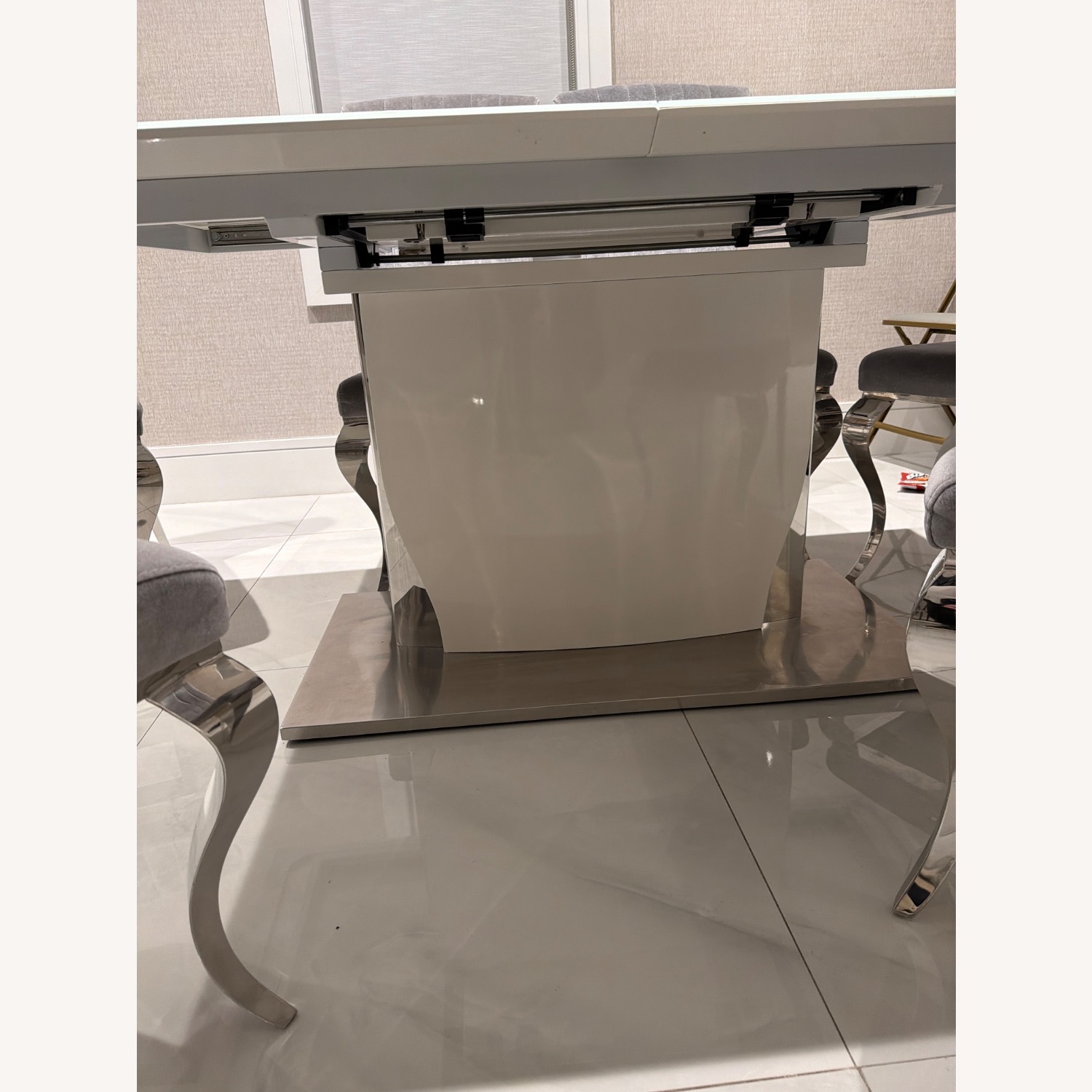 ItalModern 56874 White Glass Dining Sets - image-4