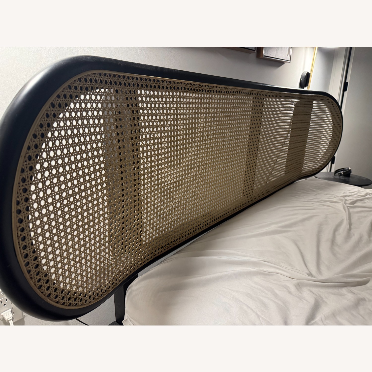 Crate & Barrel Anaise Cane Bed Frame - image-3