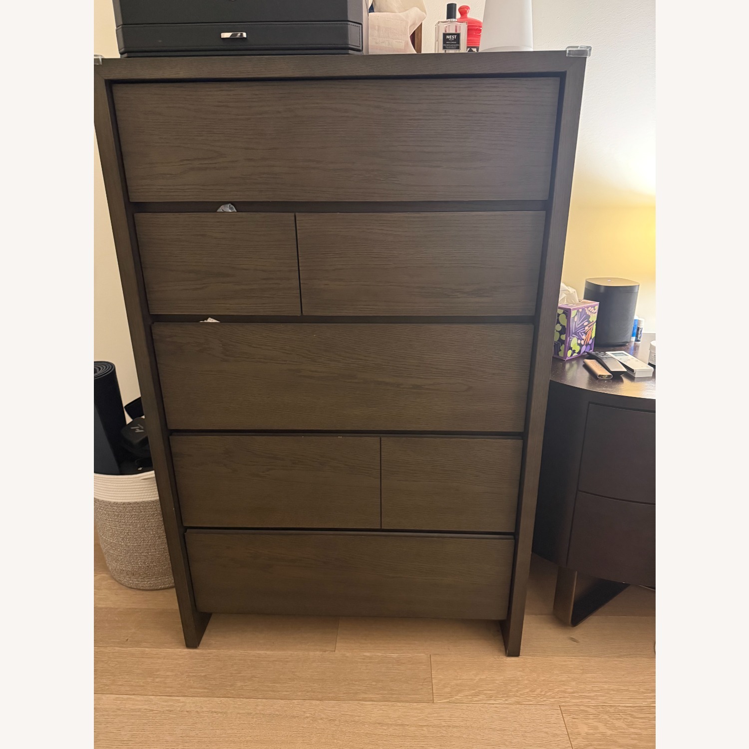 Crate & Barrel Reed Dark Brown Dresser - image-1
