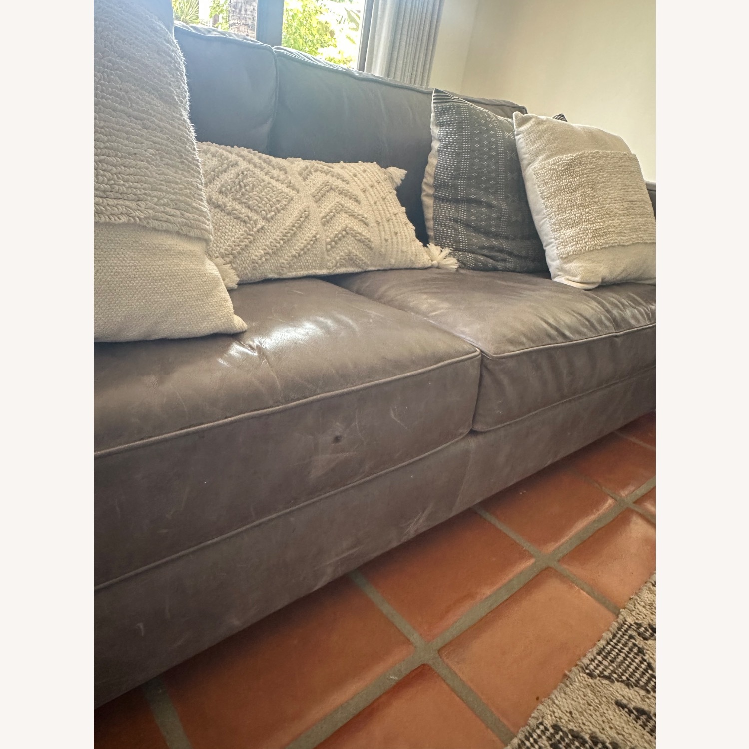 Restoration Hardware 7’ Maxwell Leather Couch  - image-4