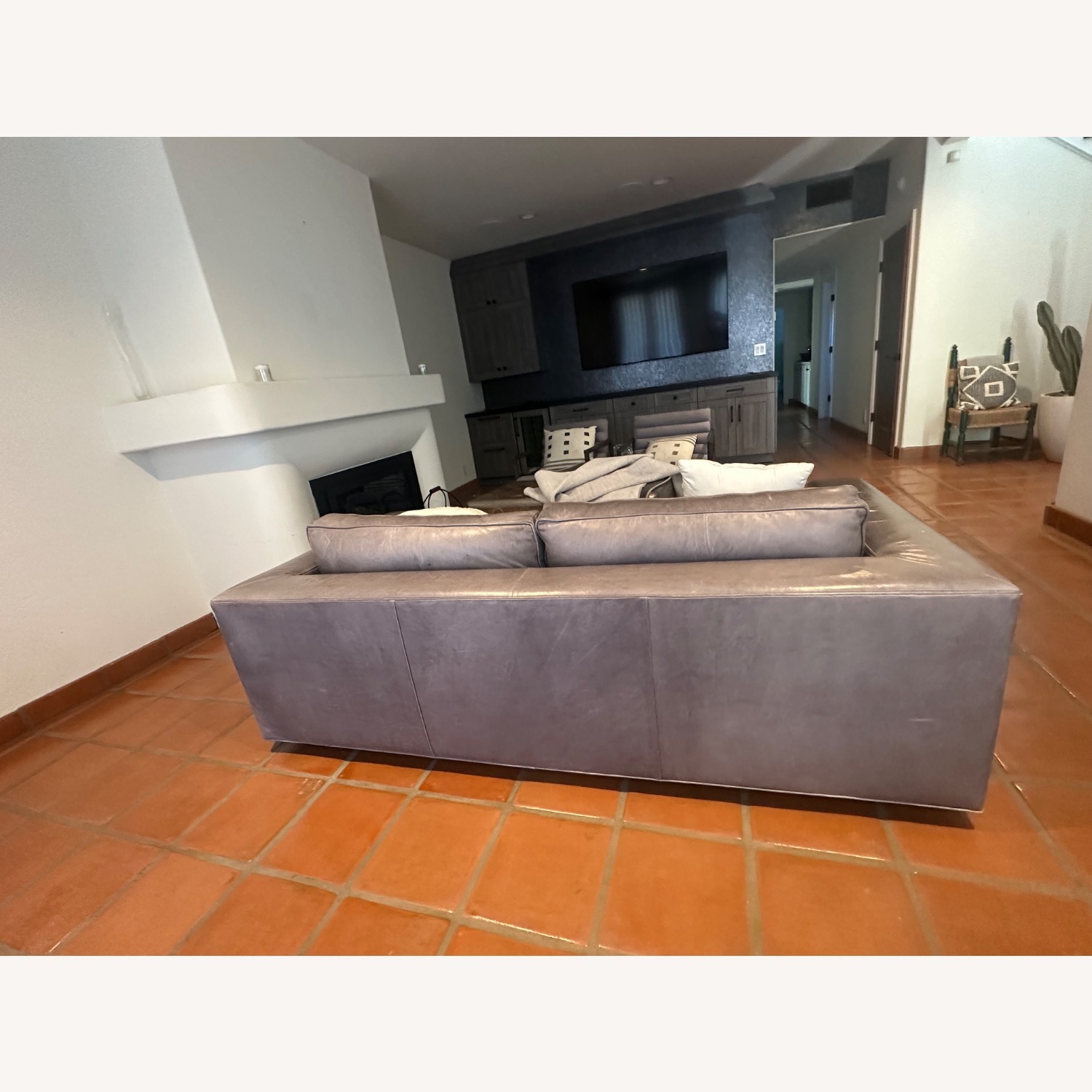 Restoration Hardware 7’ Maxwell Leather Couch  - image-2