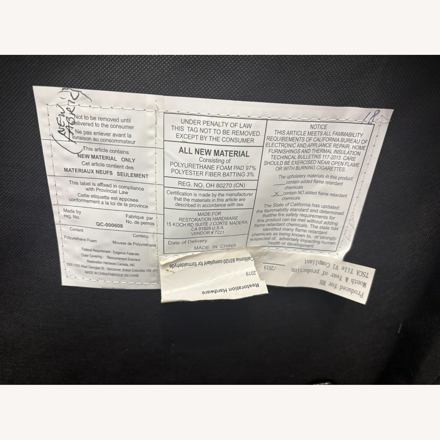 Restoration Hardware Ellison Fabric Dining Side Chair (Single) - image-18