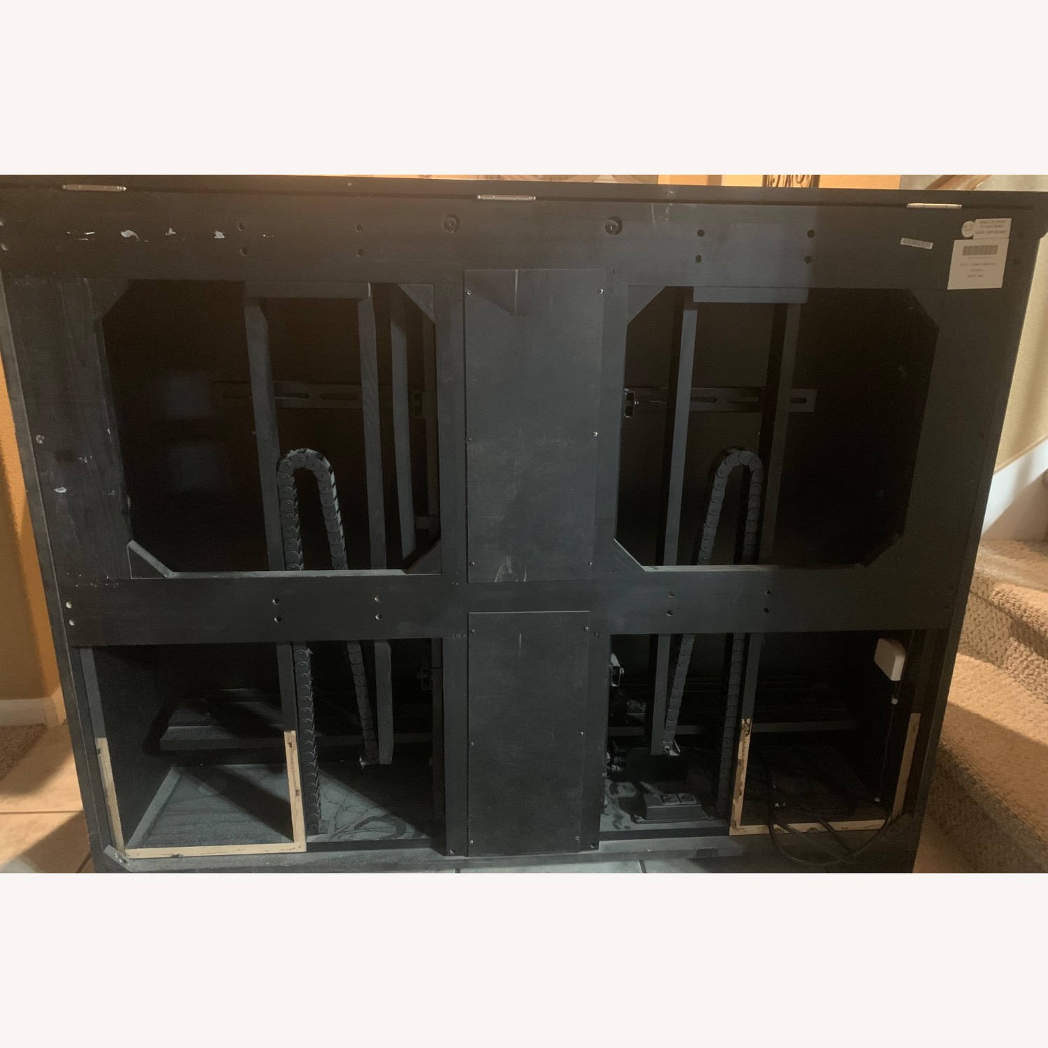 Black Wood TV Lift Cabinet - image-7