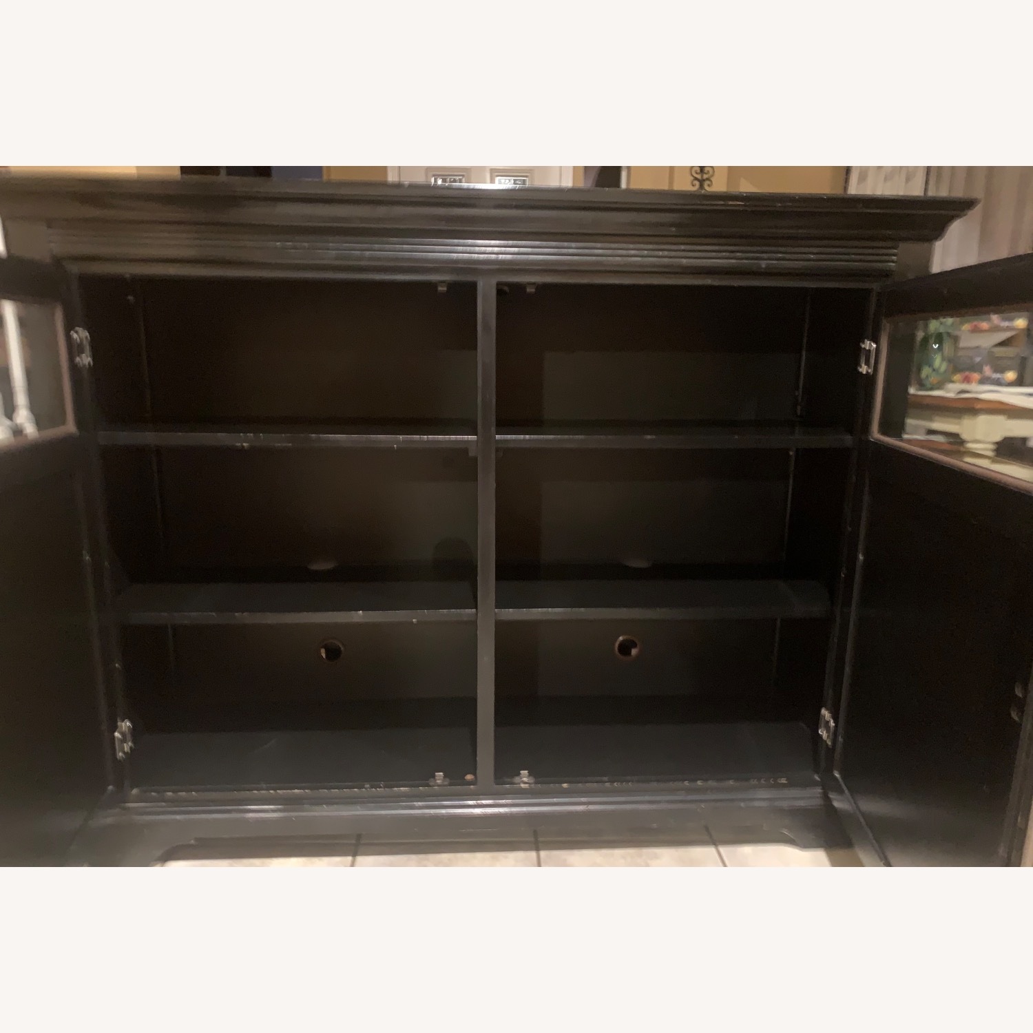 Black Wood TV Lift Cabinet - image-5