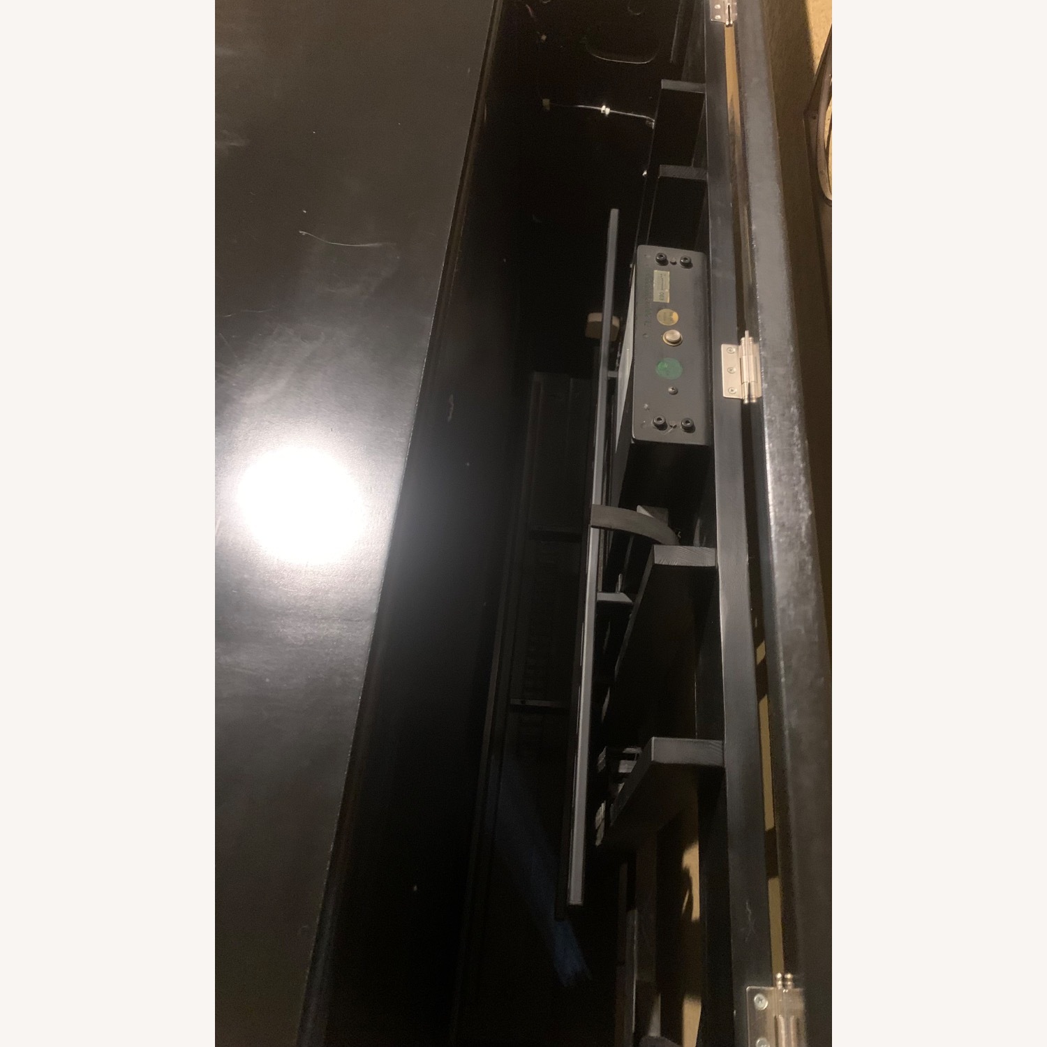 Black Wood TV Lift Cabinet - image-6