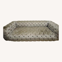 Vintage/Antique Natural Fabric 3+ Seater Sofa