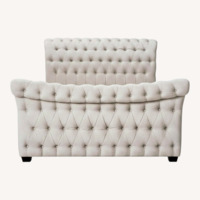 Raymour & Flanigan Odetta Natural Fabric Queen Bed