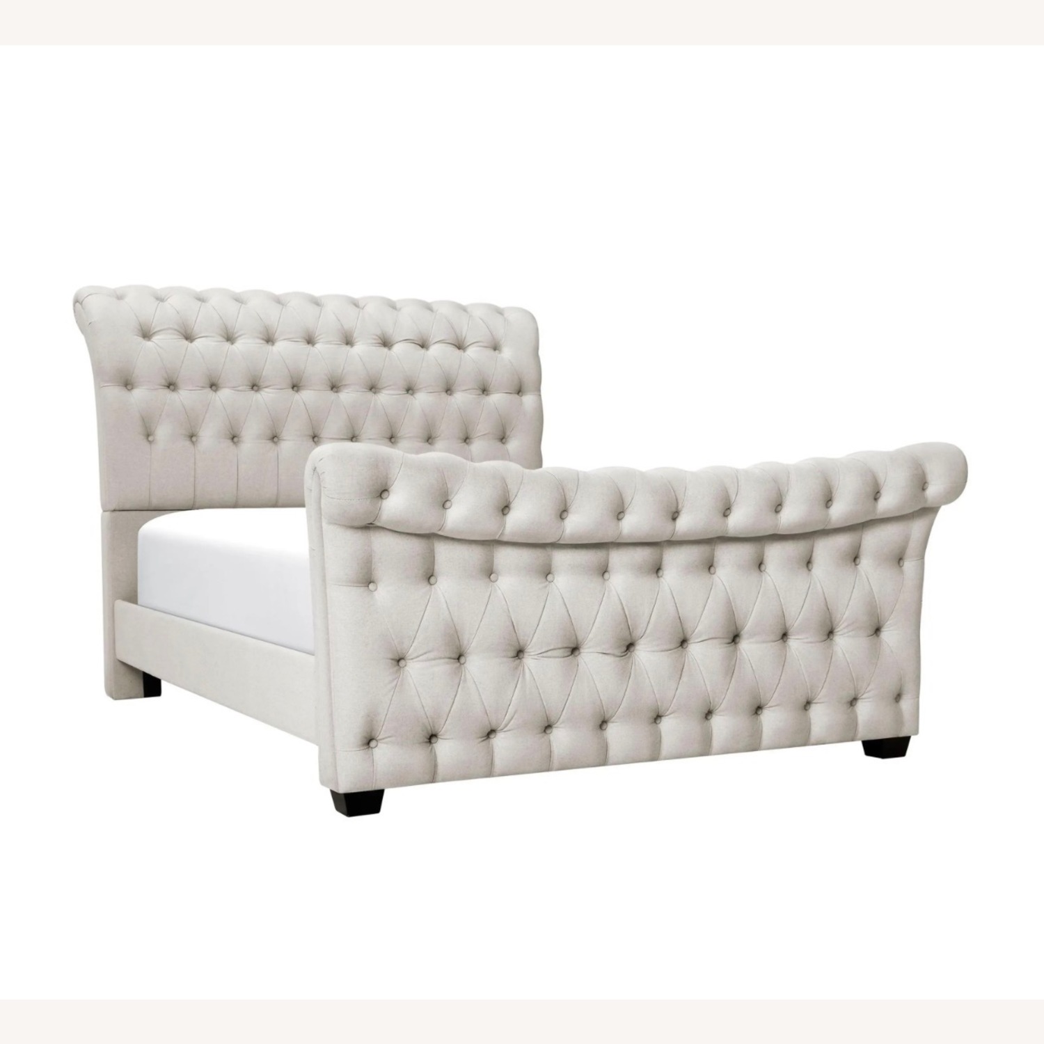 Raymour & Flanigan Odetta Natural Fabric Queen Bed - image-1