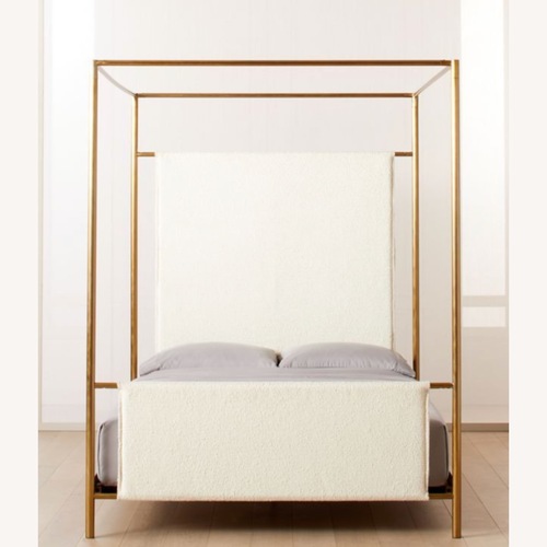 Used CB2 Odessa Shearling Canopy Bed  for sale on AptDeco