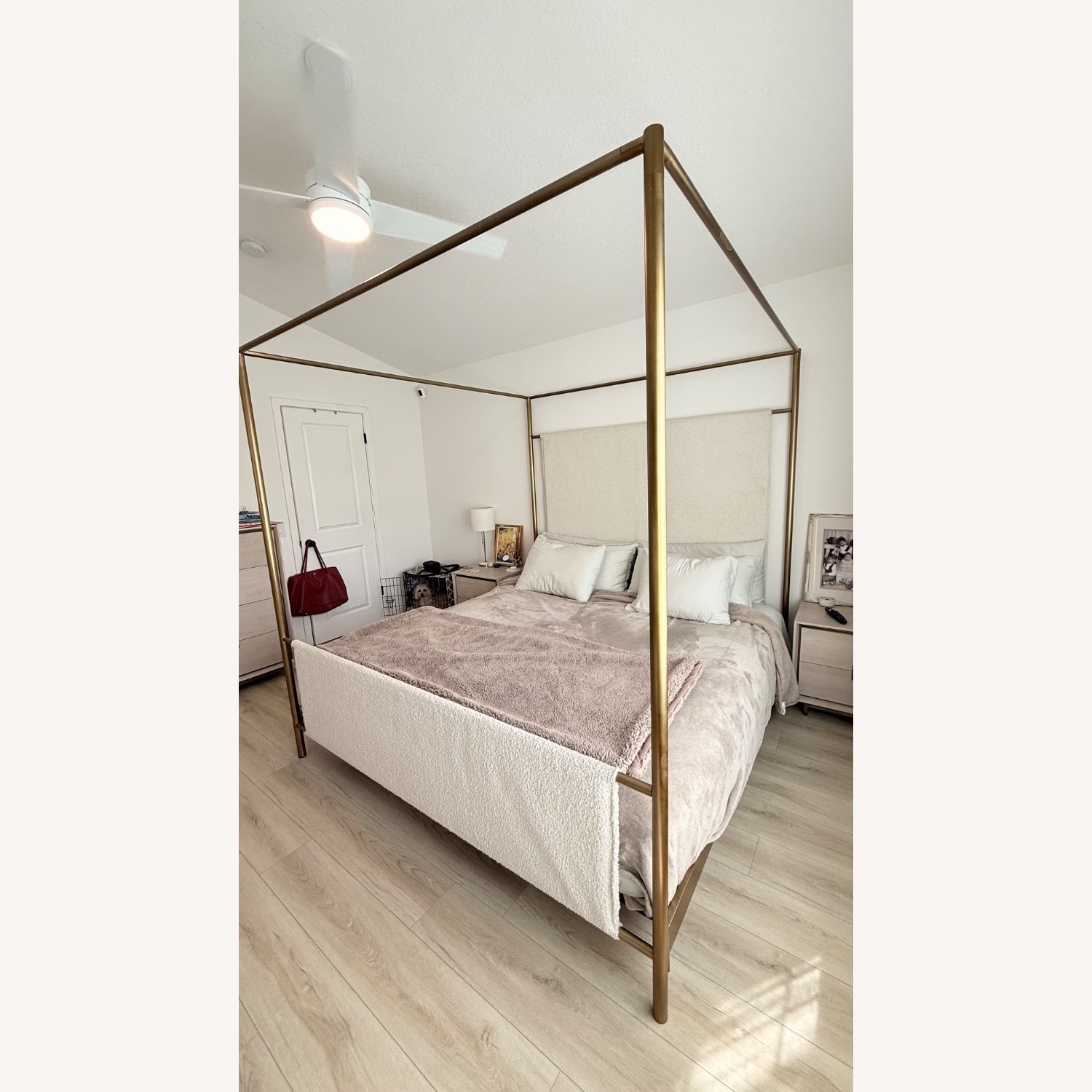 CB2 Odessa Shearling Canopy Bed - image-4