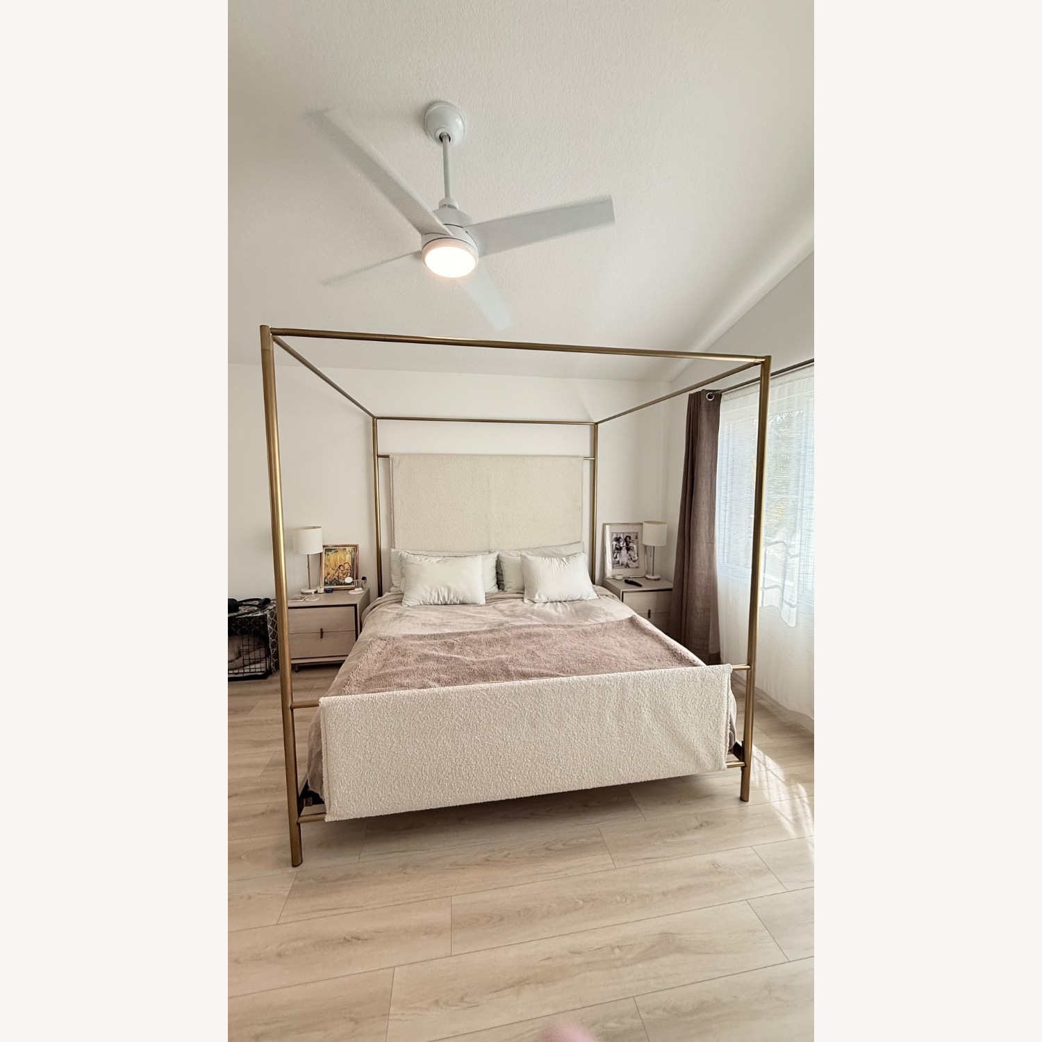 CB2 Odessa Shearling Canopy Bed - image-3