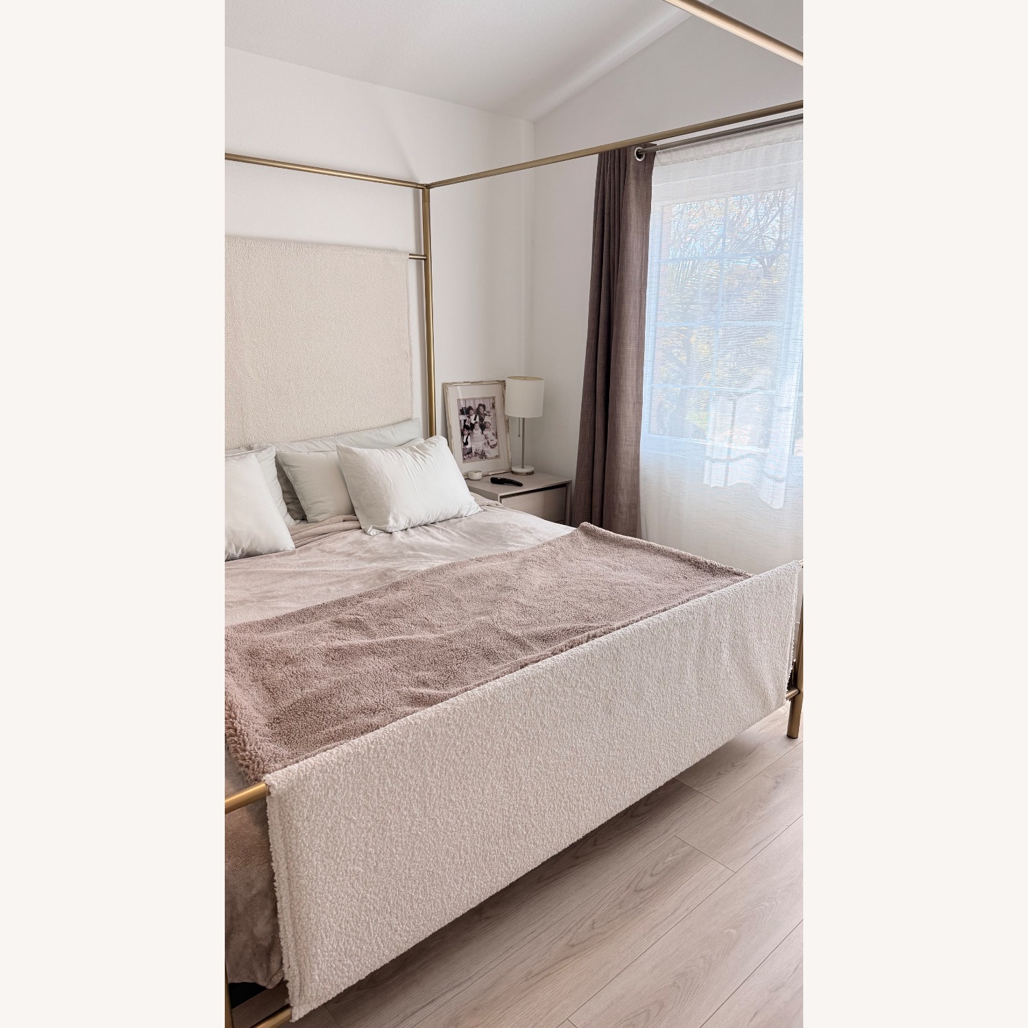 CB2 Odessa Shearling Canopy Bed - image-6