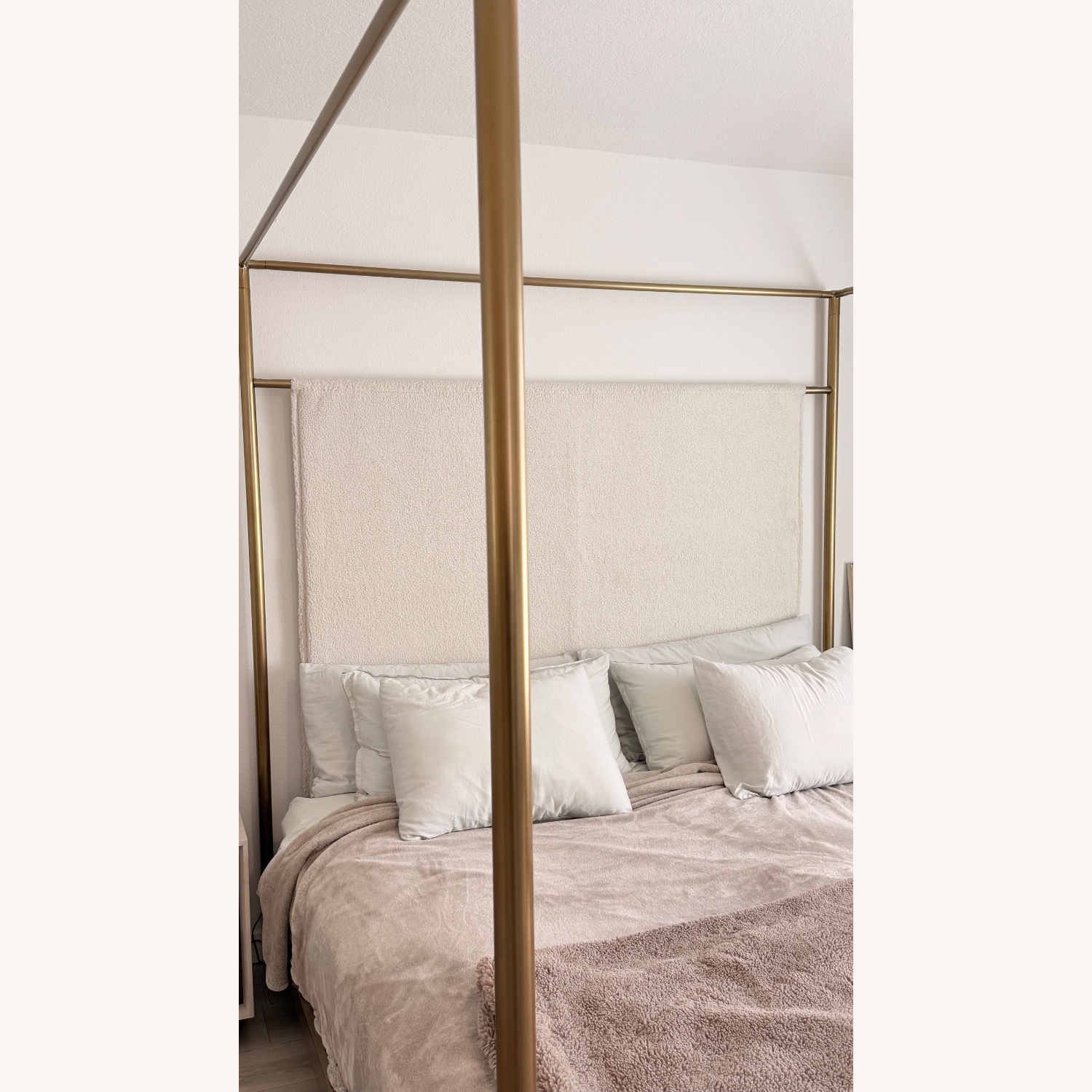 CB2 Odessa Shearling Canopy Bed - image-5