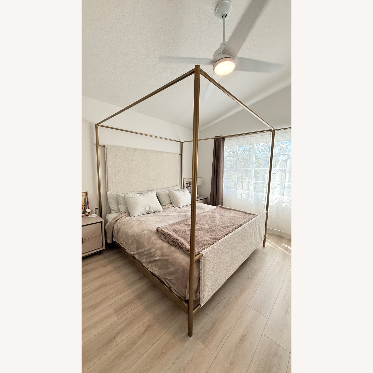 CB2 Odessa Shearling Canopy Bed - image-2
