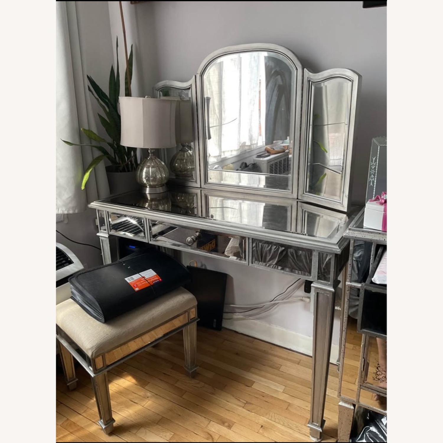 Pier 1 Imports Hayworth Silver Vanity W Mirror - image-2