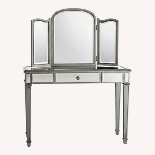 Used Pier 1 Imports Hayworth Silver Vanity W Mirror for sale on AptDeco
