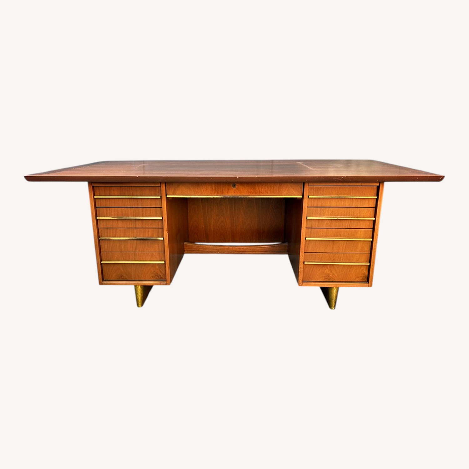 Mid Century Modern Executive Desk - image-0