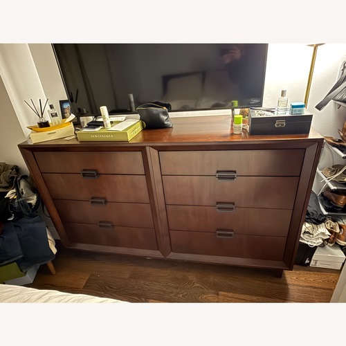 Used Macy's Dark Brown Wood Dresser for sale on AptDeco
