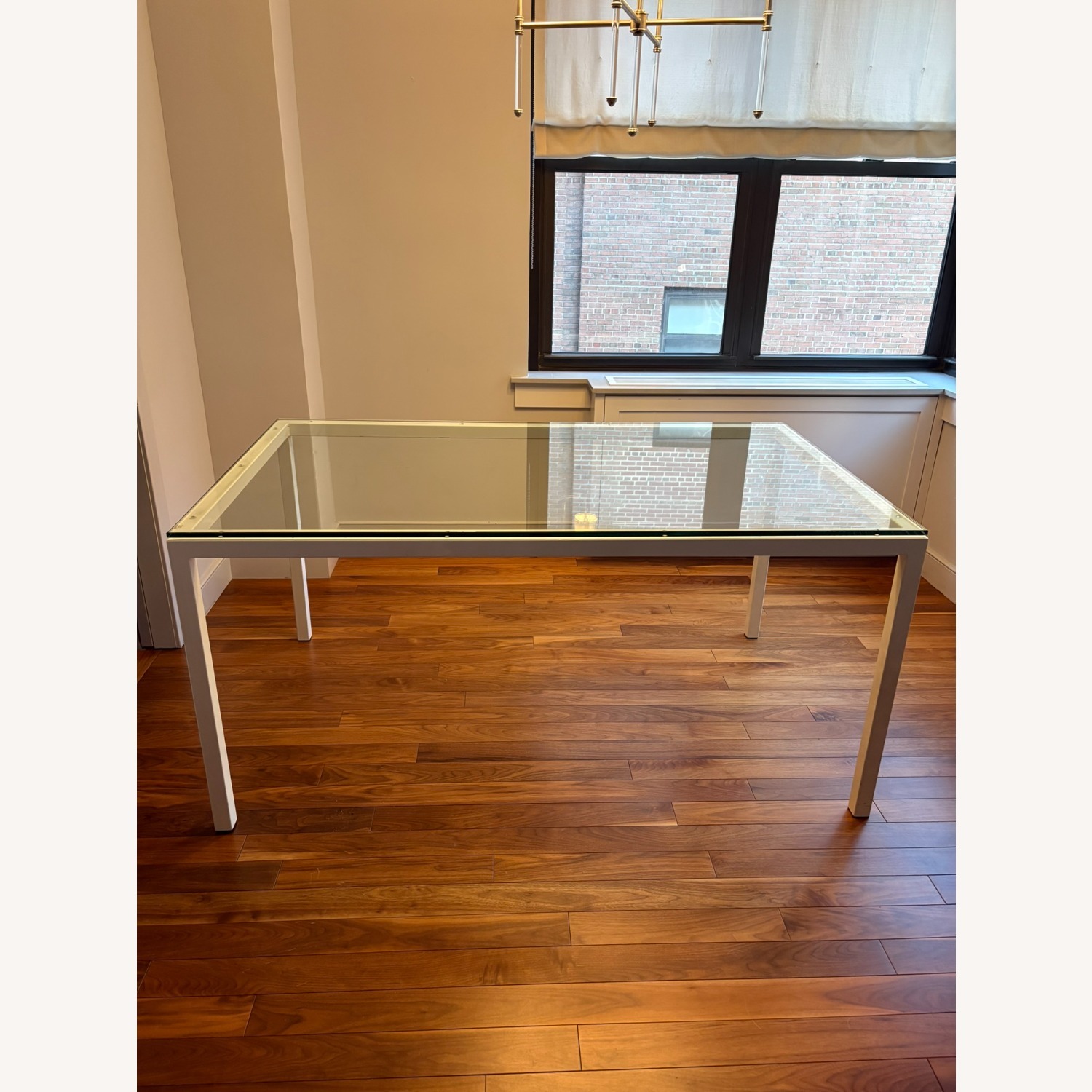 Room & Board White Parsons Glass Table - image-4