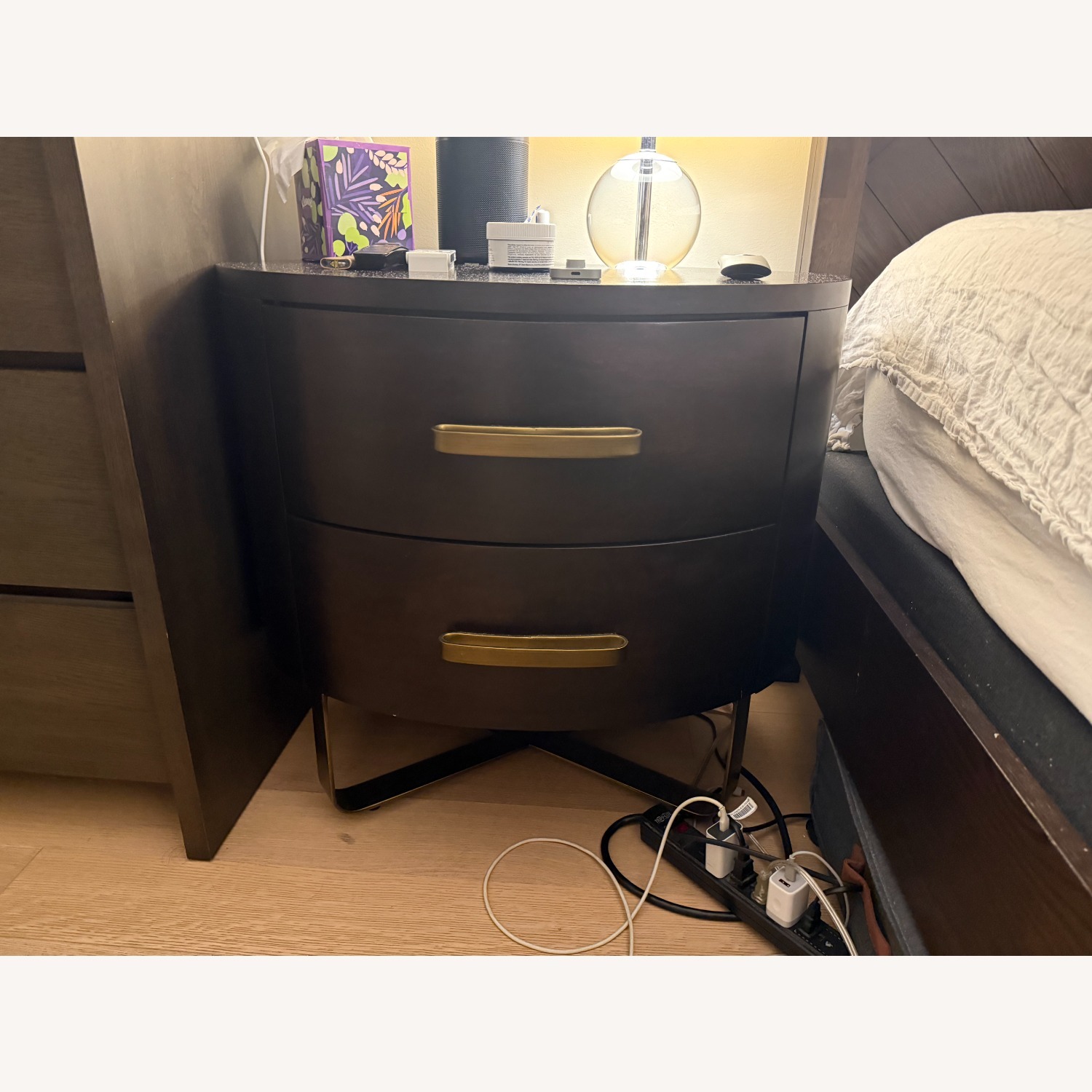 Crate & Barrel Gwen Dark Brown Wood Side Tables - image-2