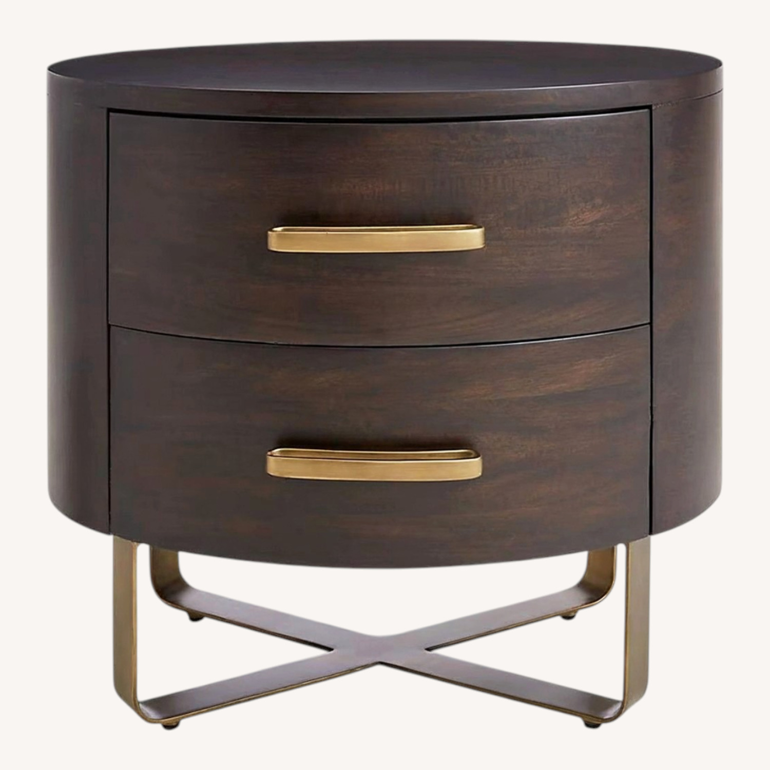 Crate & Barrel Gwen Dark Brown Wood Side Tables - image-0