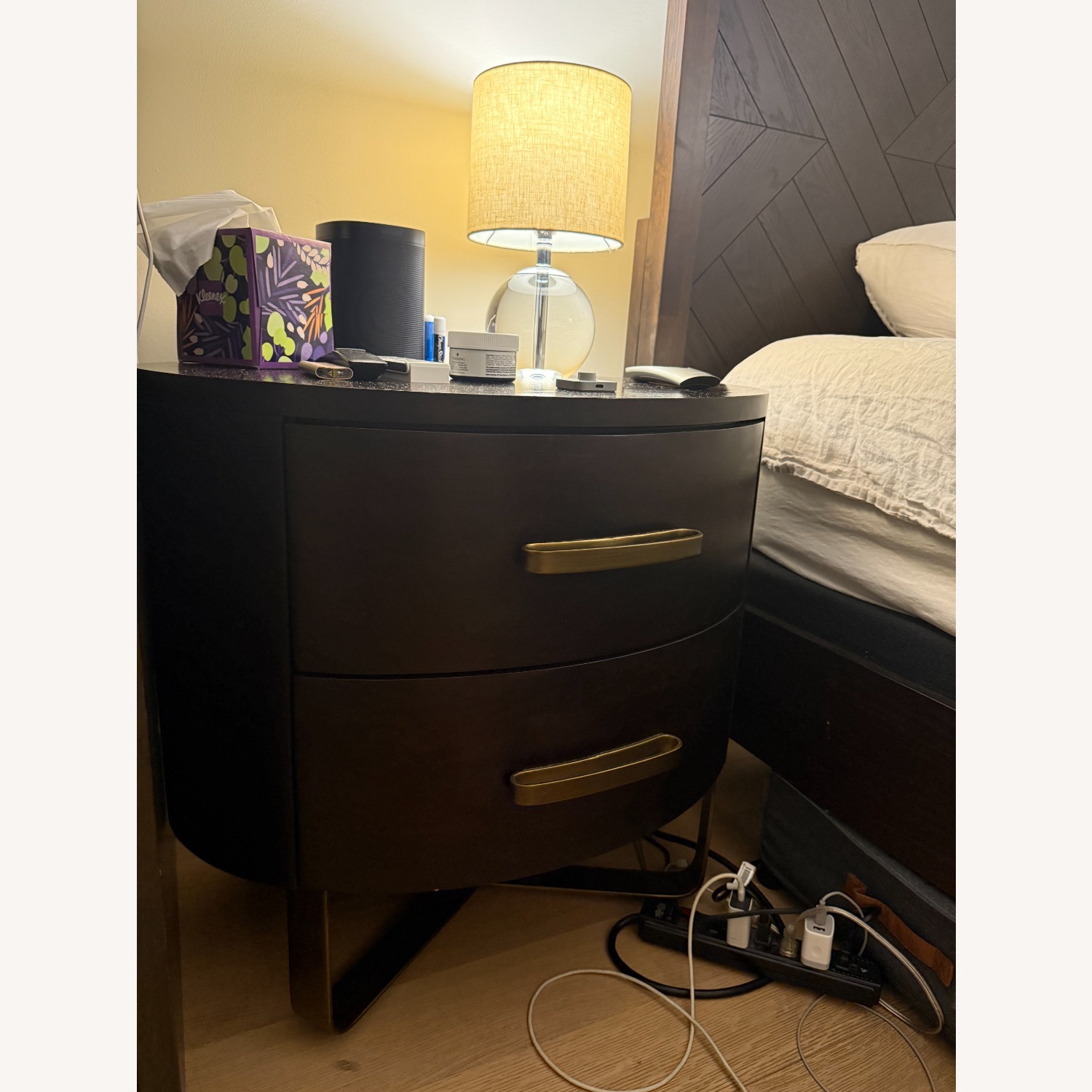 Crate & Barrel Gwen Dark Brown Wood Side Tables - image-3