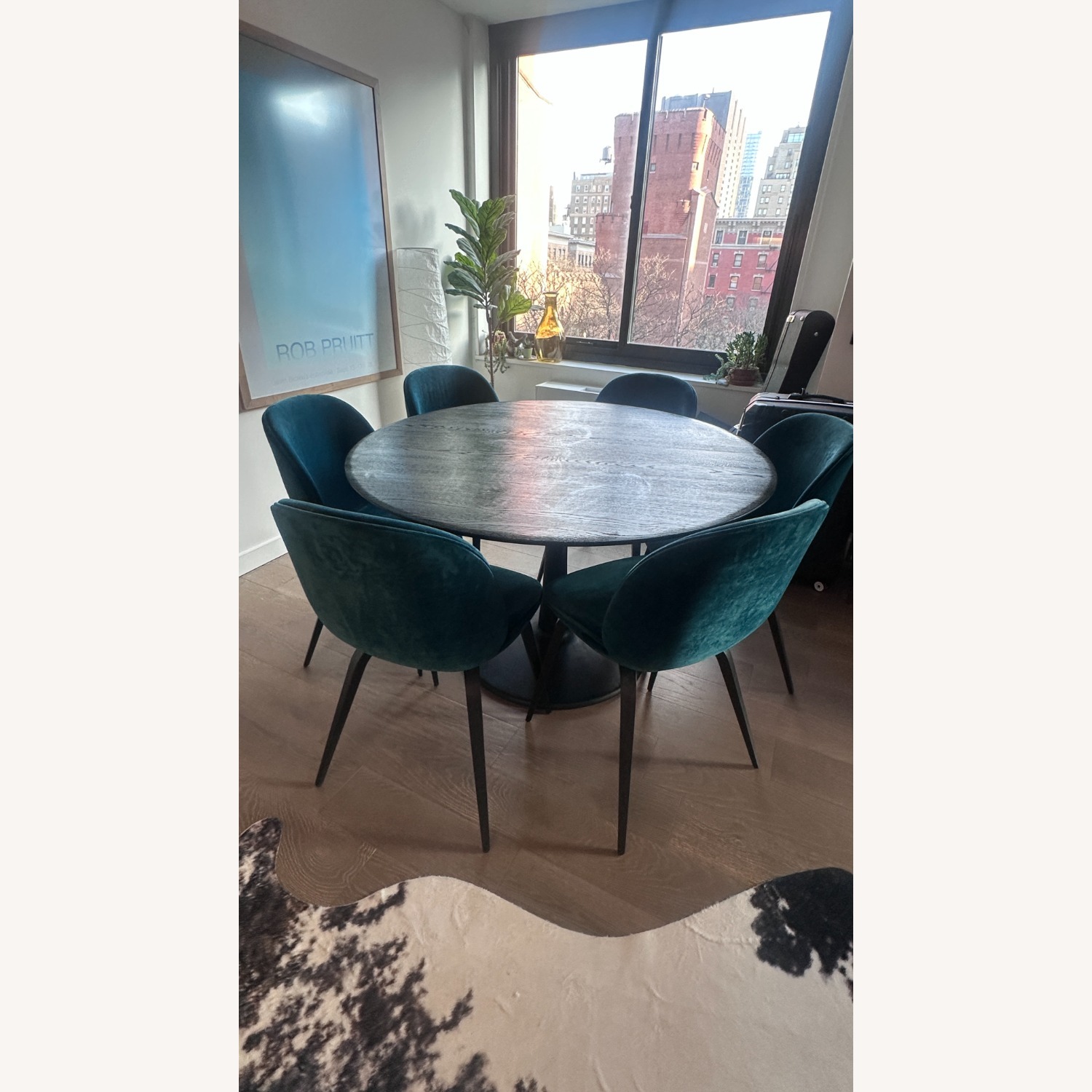 ETHNICRAFT Black Round Dining Table - image-3