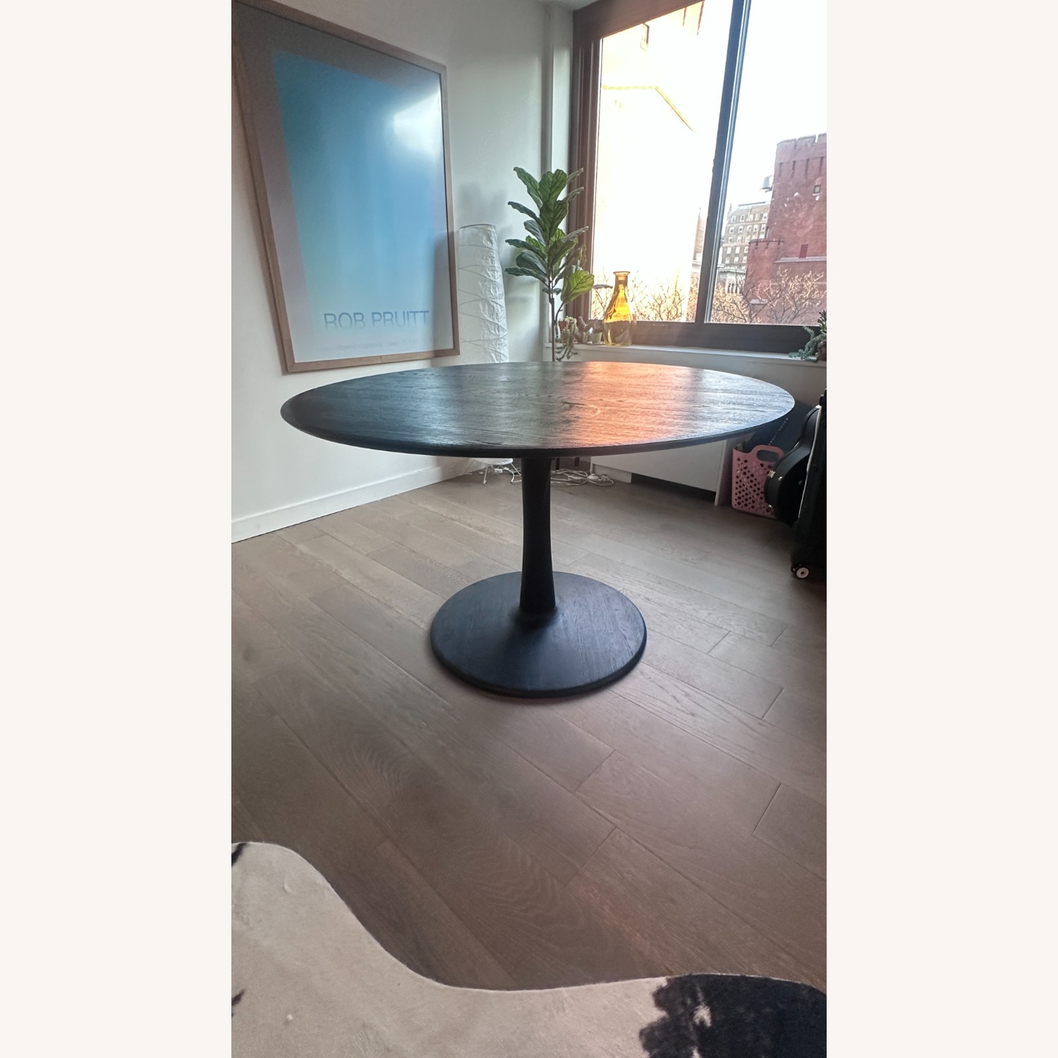 ETHNICRAFT Black Round Dining Table - image-4