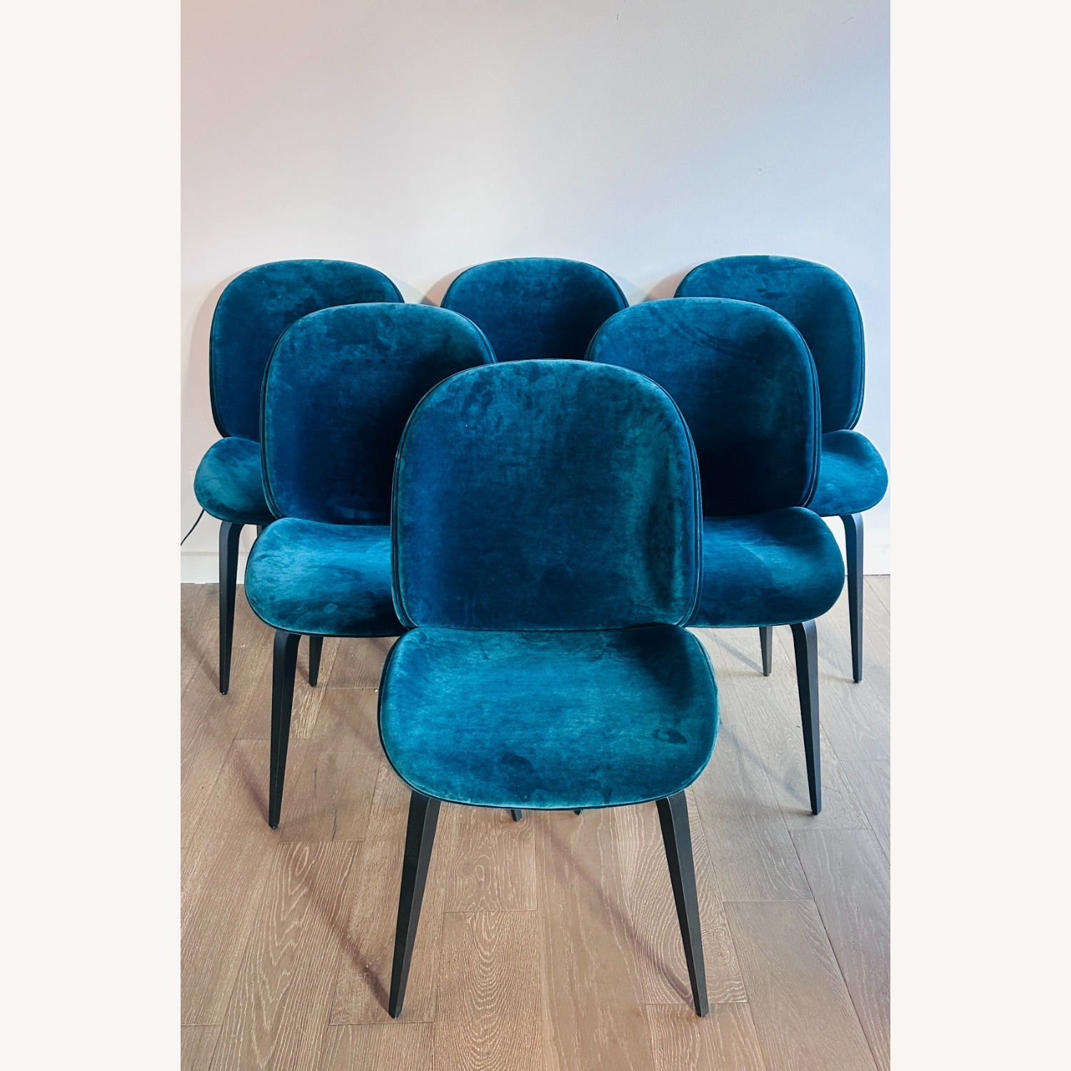 6 Gubi Beetle Dining Chairs - image-1
