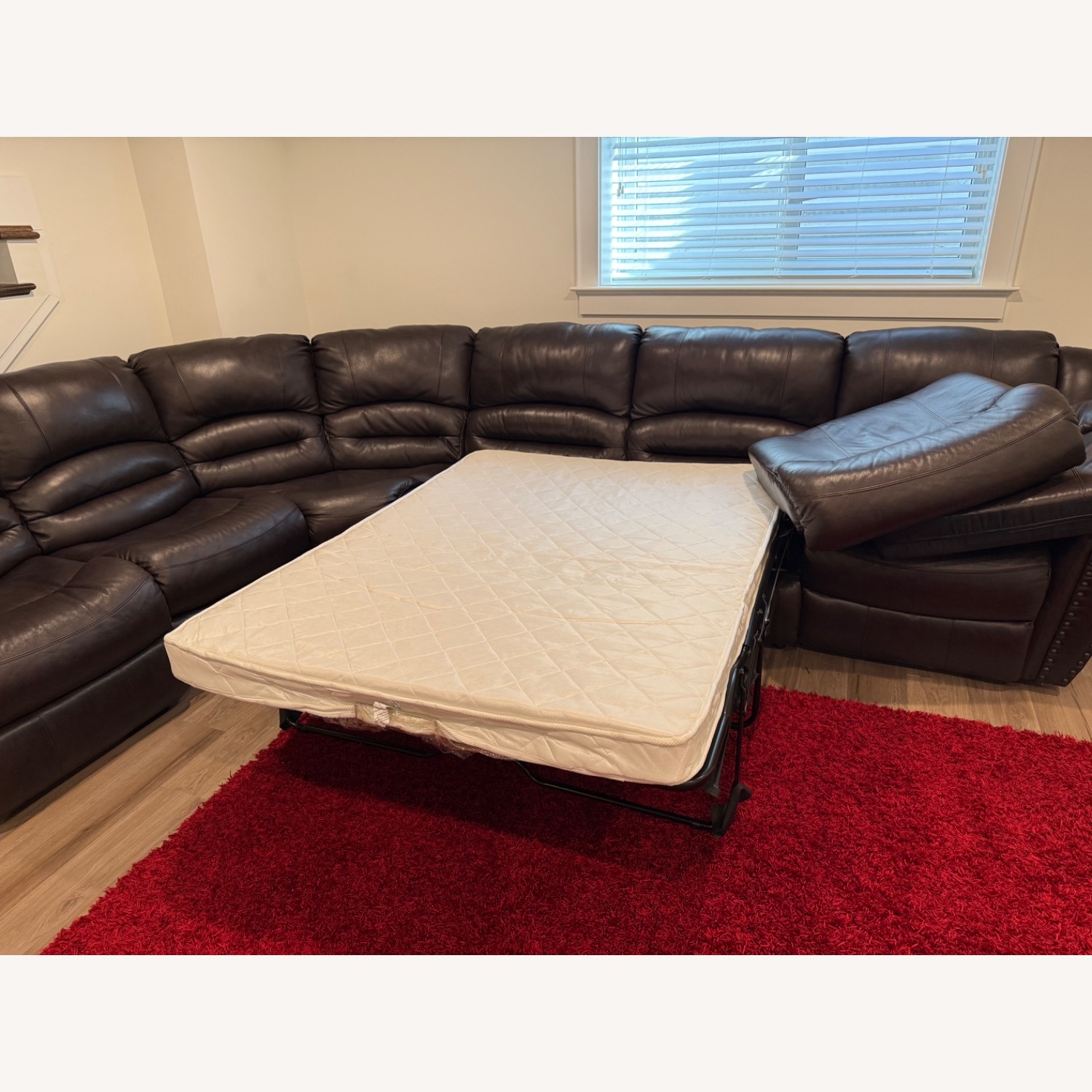 Raymour & Flanigan Black Leather 3+ Piece Sectional - image-4