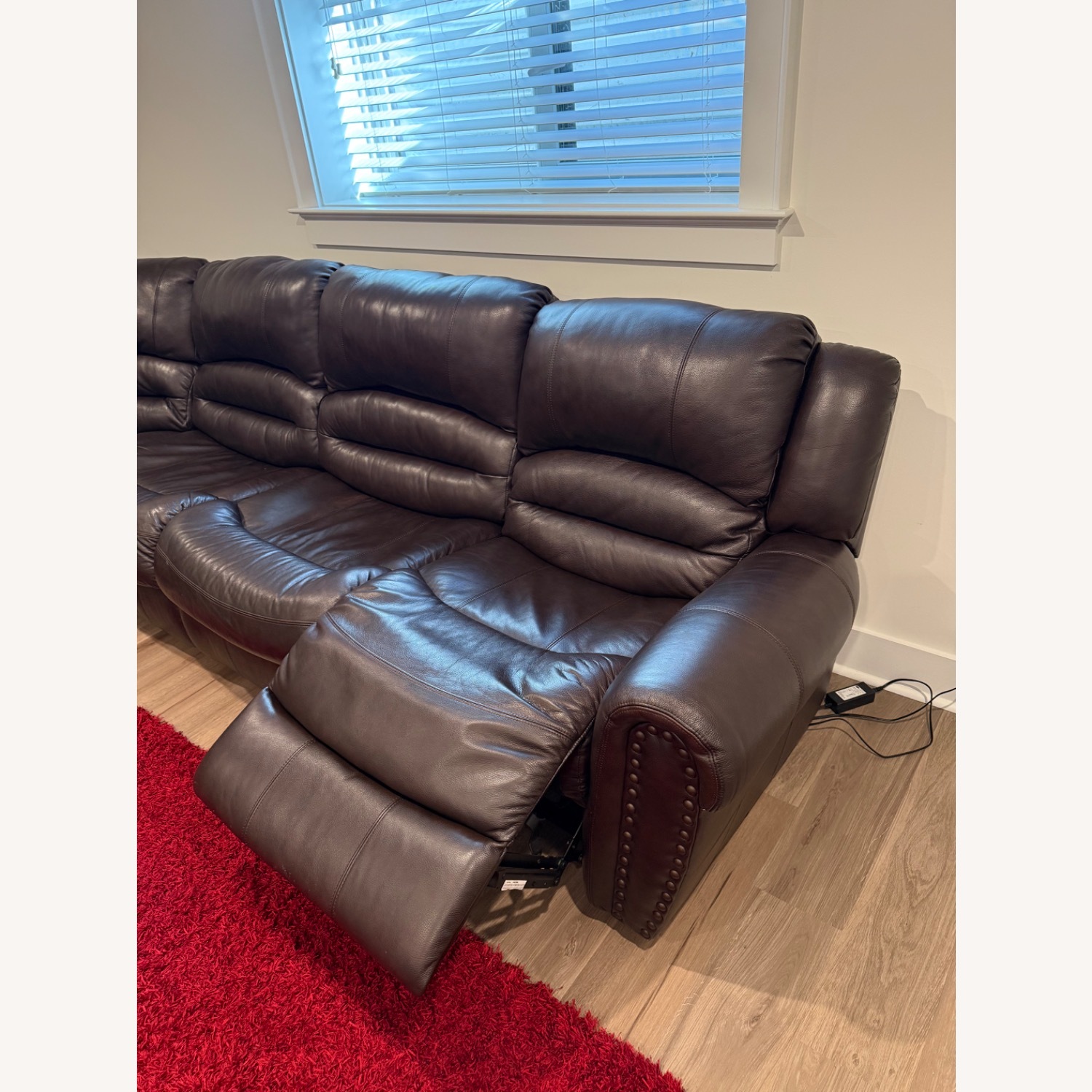 Raymour & Flanigan Black Leather 3+ Piece Sectional - image-2