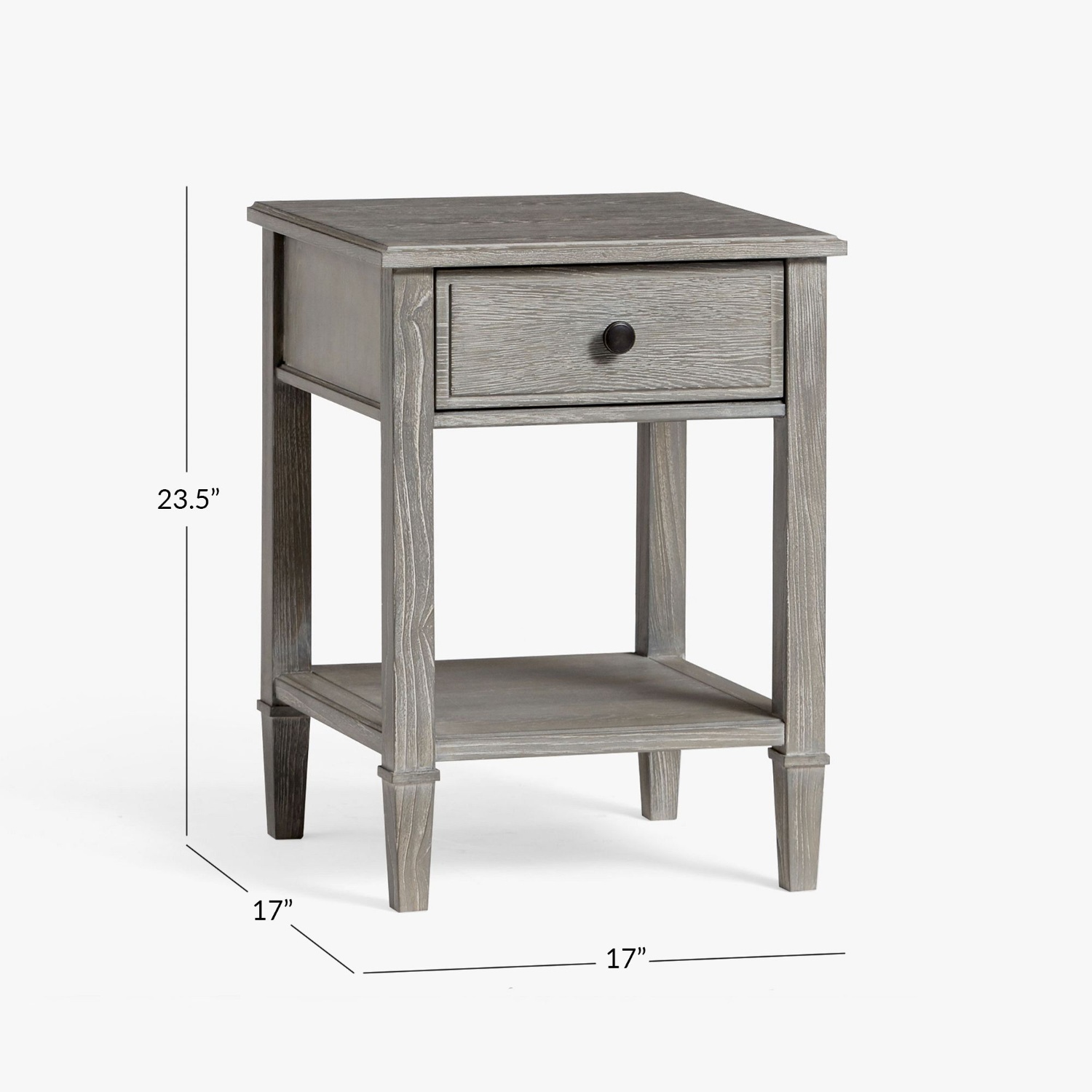 Pottery Barn Teen Fairfax Dark Gray Wood Nightstands - image-6