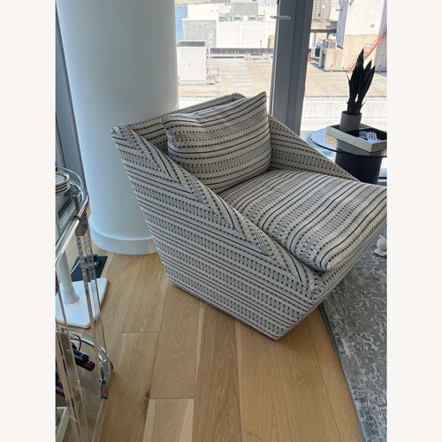 Used Ej Victor Light Brown Fabric Accent Chair for sale on AptDeco