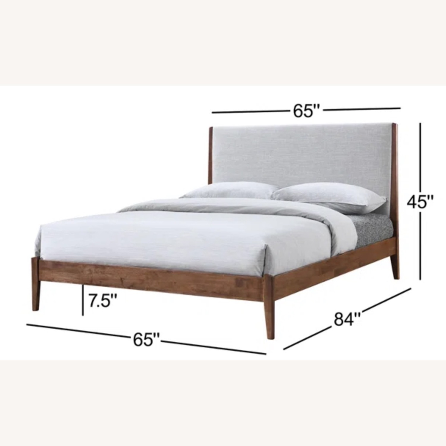 Allmodern Javi Upholstered Platform Bed Walnut - image-2