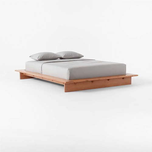 Used Crate & Barrel Indio Wood Platform Queen Bed for sale on AptDeco