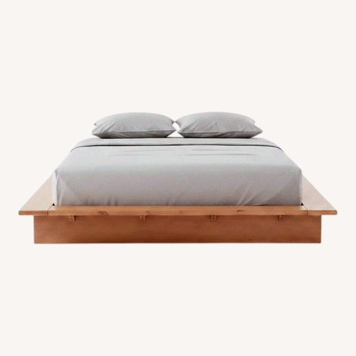 Used Crate & Barrel Indio Wood Platform Queen Bed for sale on AptDeco