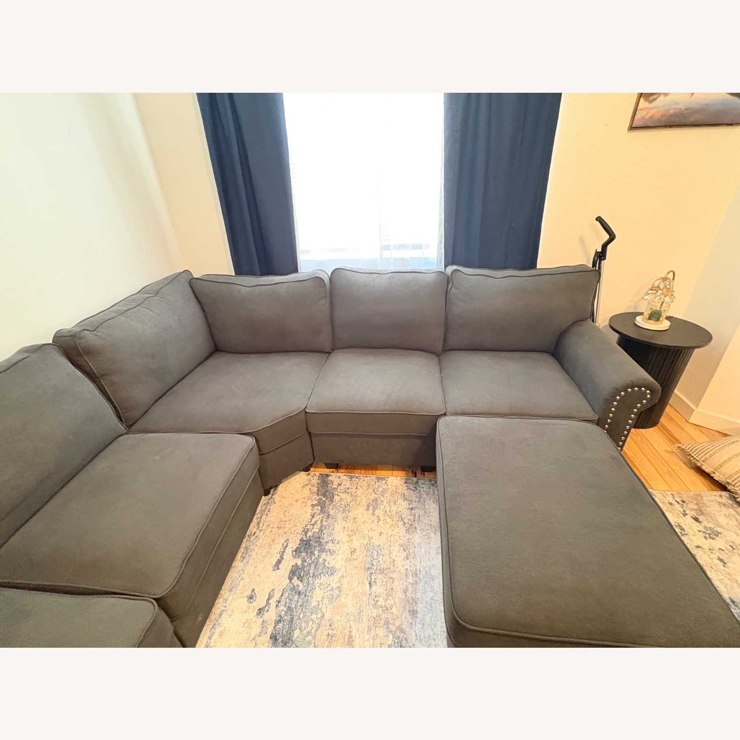 Wayfair Brisia Dark Gray Linen 3+ Piece Sectional - image-6