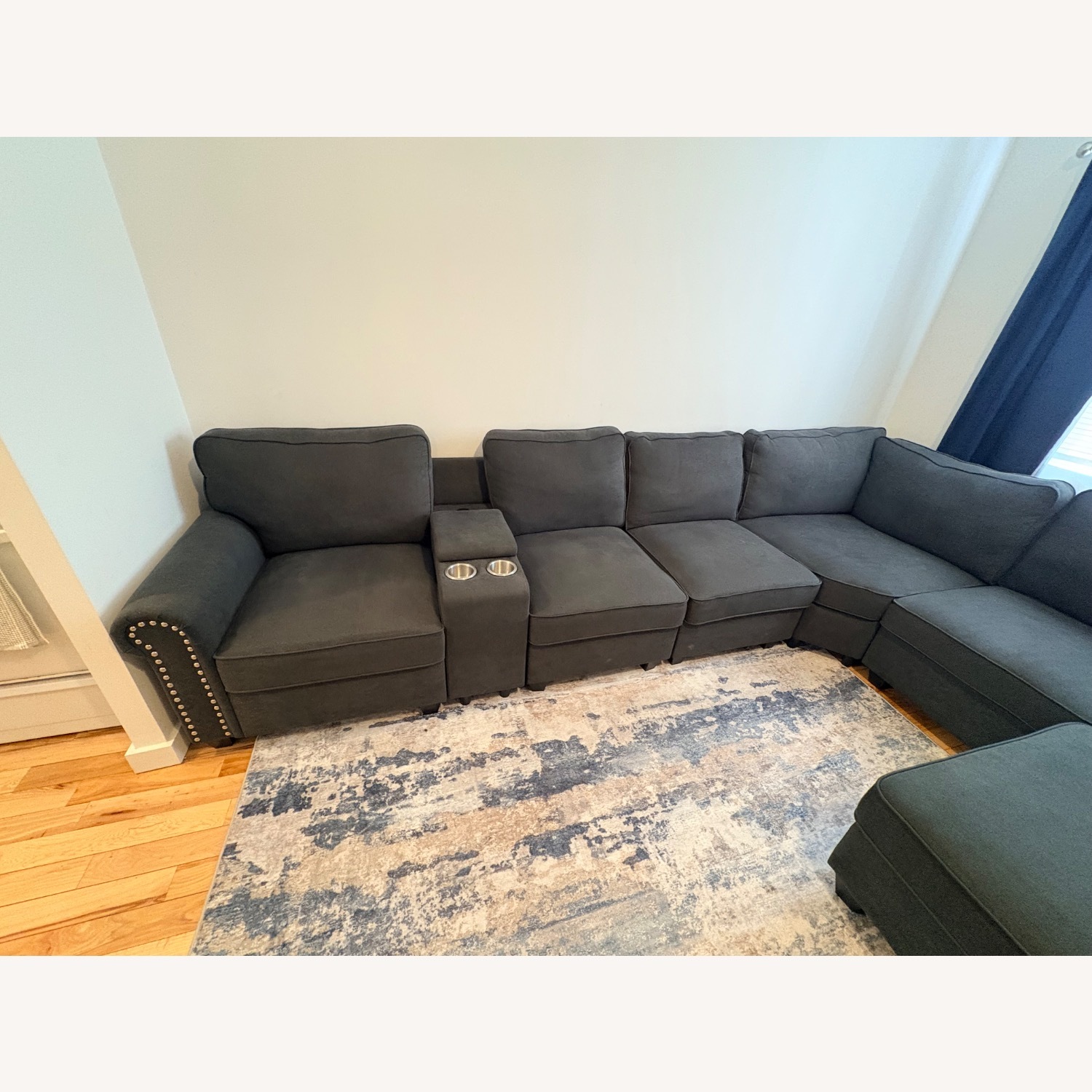 Wayfair Brisia Dark Gray Linen 3+ Piece Sectional - image-4