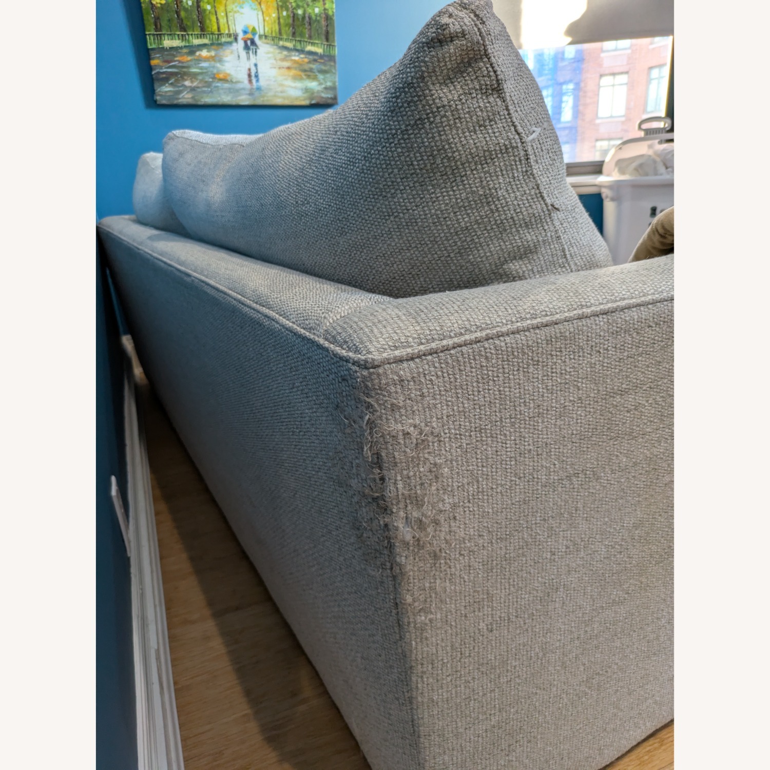 Crate & Barrel Lounge Natural Fabric 2 Seater Sofa - image-3