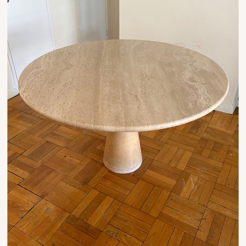 Used Vintage Travertine Dining Table for sale on AptDeco